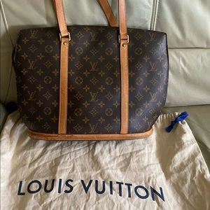 Louis Vuitton Monogram Babylone Shoulder Shoppers Tote Bag made in France